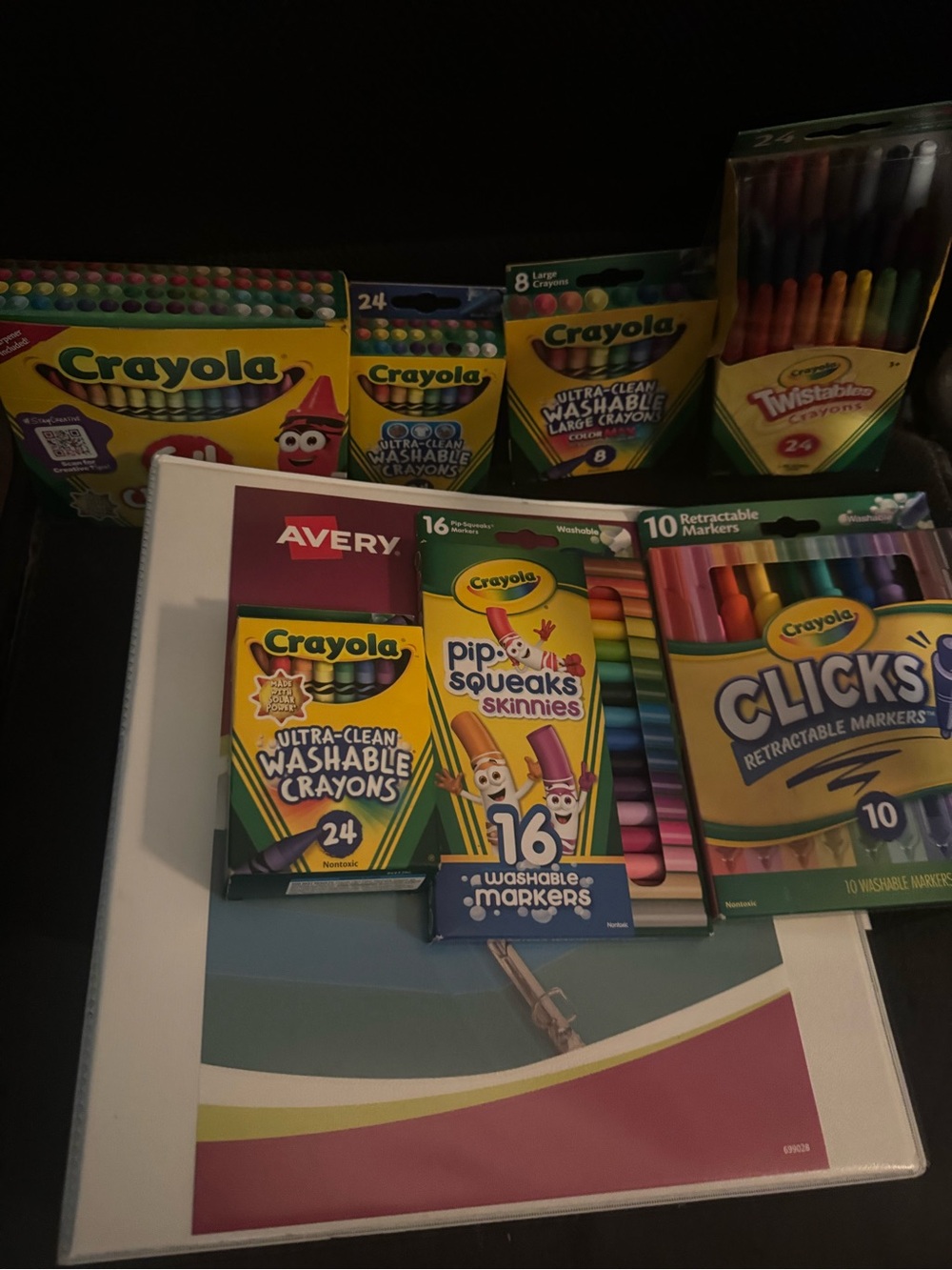 Crayola Assorted Color Party Art Pack - Yellow, Green, Blue, Red, Pink, Purple